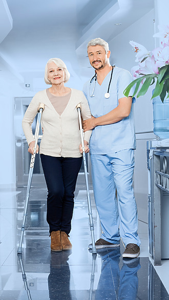 Rehabilitation after total hip arthroplasty includes gait training